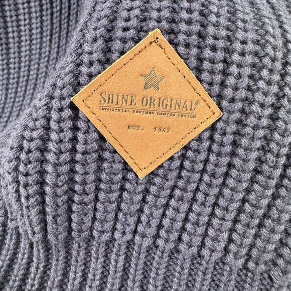 Shine Originals navy rib knit o-neck sweater - Picture 3 of 5